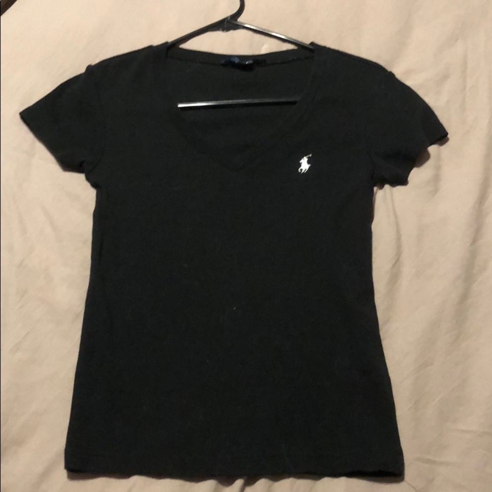 Ralph Lauren Black V Neck Tee